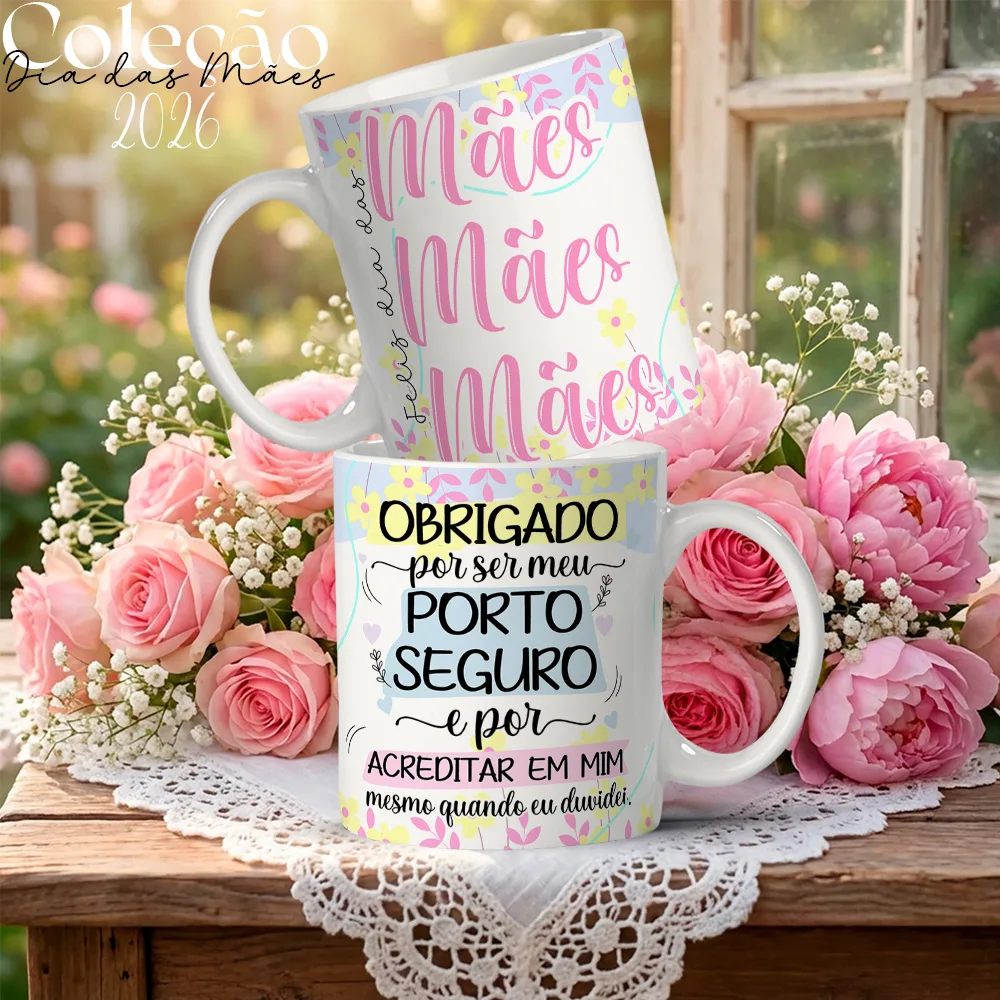 Caneca Obrigado por Ser Meu Porto Seguro