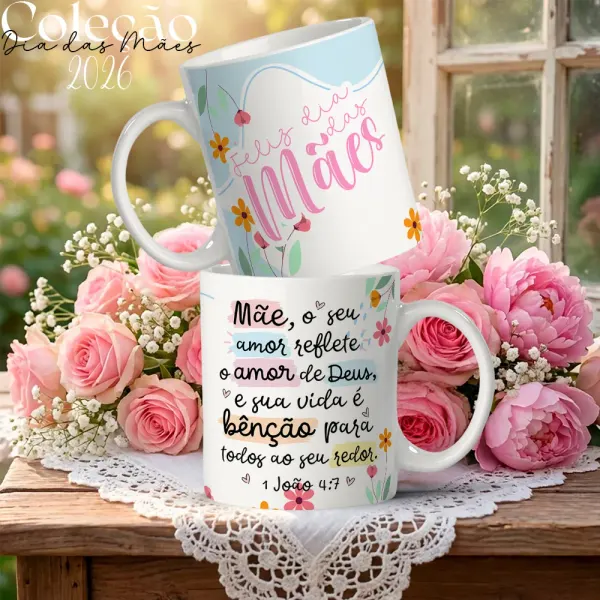 Caneca Mãe, Amor que Reflete Deus