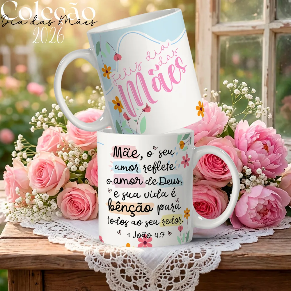 Caneca Mãe, Amor que Reflete Deus