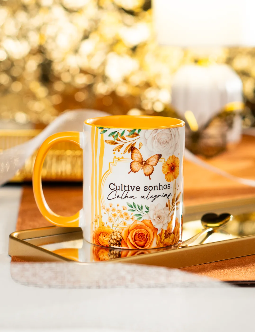 Caneca Cultive Sonhos, Colha Alegrias