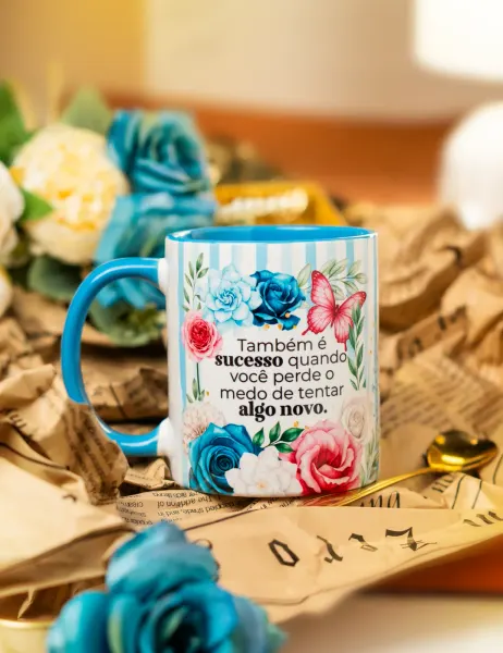 Caneca Coragem de Tentar Algo Novo