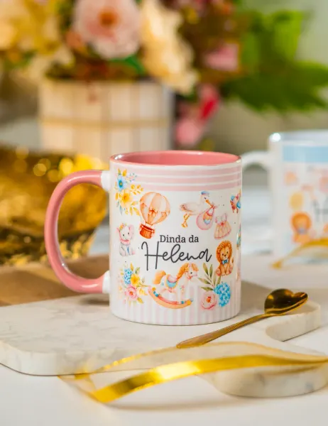 Caneca Dinda e Dindo (Cegonha)