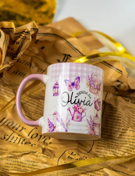 Caneca Dinda Jardim Lilás