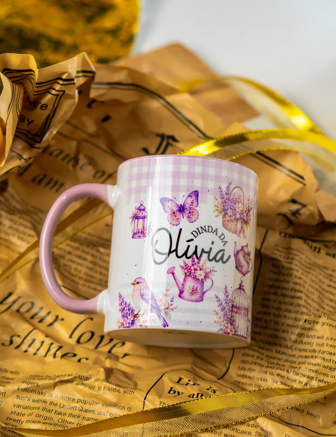 Caneca Dinda Jardim Lilás